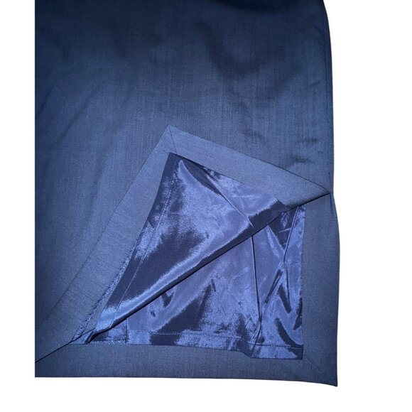 Banana Republic Blue Pencil Skirt Size 0 Sexy Classic Secretary Office Basic - Picture 3 of 6
